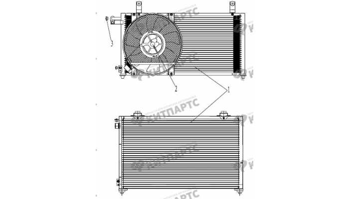 Радиатор кондиционера Geely