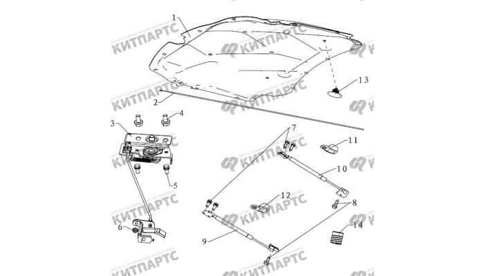 Комплектующие капота Geely Otaka (CK)